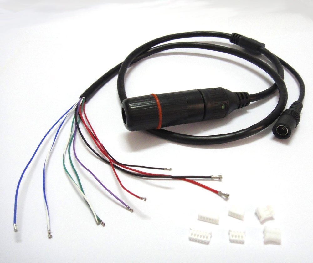 Caméra réseau IP CCTV 10x | Module PCB, câble d'alimentation vidéo, connecteurs RJ45 féminins et DC longs de 60cm de long