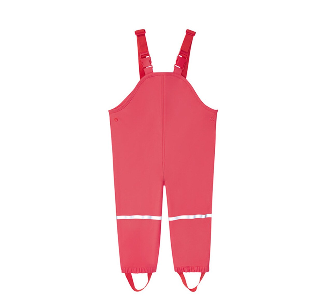 HONEYKING Kinder wasserdicht PU Regen Hose Baby Jumpsuits Jungen Mädchen Overall Hose Kinder Lätzchen Overall Kleinkind Regenjacke Hose: verrotten / XL 122-128