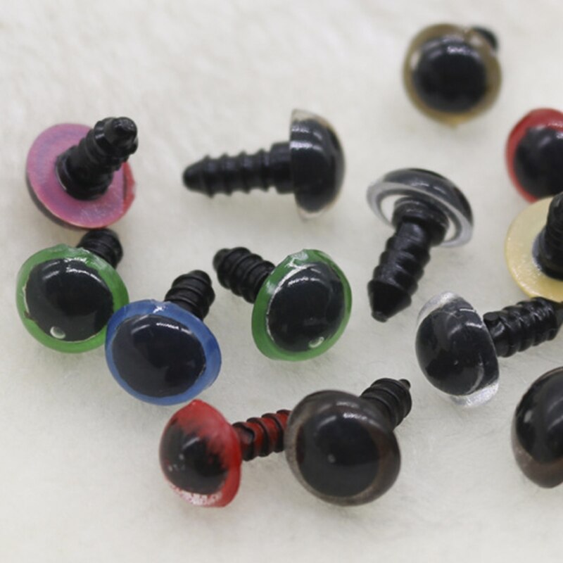 Veiligheid Ogen 100Pcs Plastic Craft Gevulde Pop Ogen Met Ringen Voor Cartoon Gevulde Dieren Gehaakte Speelgoed Ambachten Maken