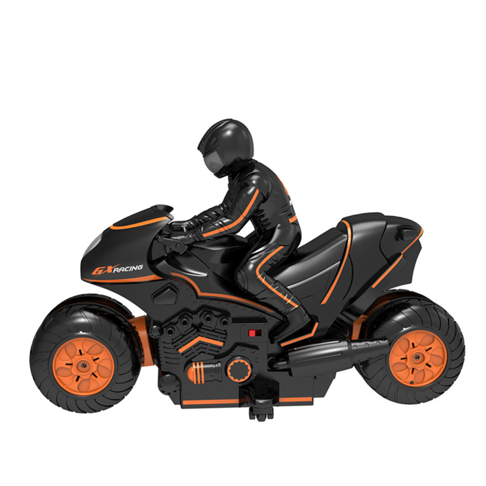 2.4GHz USB Rechargeable RC Motorcycle With Remote Control Electric 360 Degree Rotation Motorbike Model Stunt Drift Wireless Led