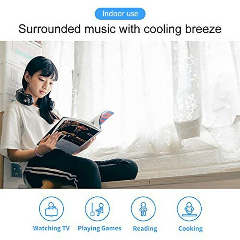 Bluetooth O Opknoping Hals Fan Draagbare Reizen Sport Mobiele Telefoon Bluetooth Muziek Fan