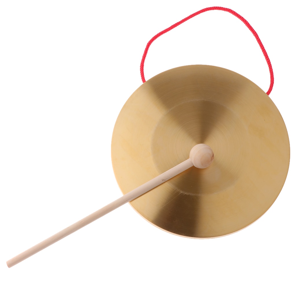 Cymbales en cuivre de chapelle de 18 cm, Gong manuel, Percussion d'opéra en cuivre, jouets éducatifs pour enfants