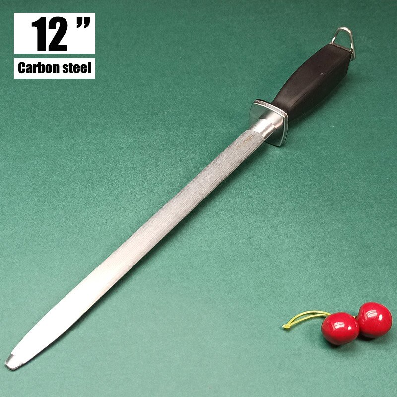 Diamond sharpening rod Tungsten steel carbon Knife kitchen Slaughterhouse butcher Ceramic Household honing steel knife sharpener: FANGHEI 12 inch