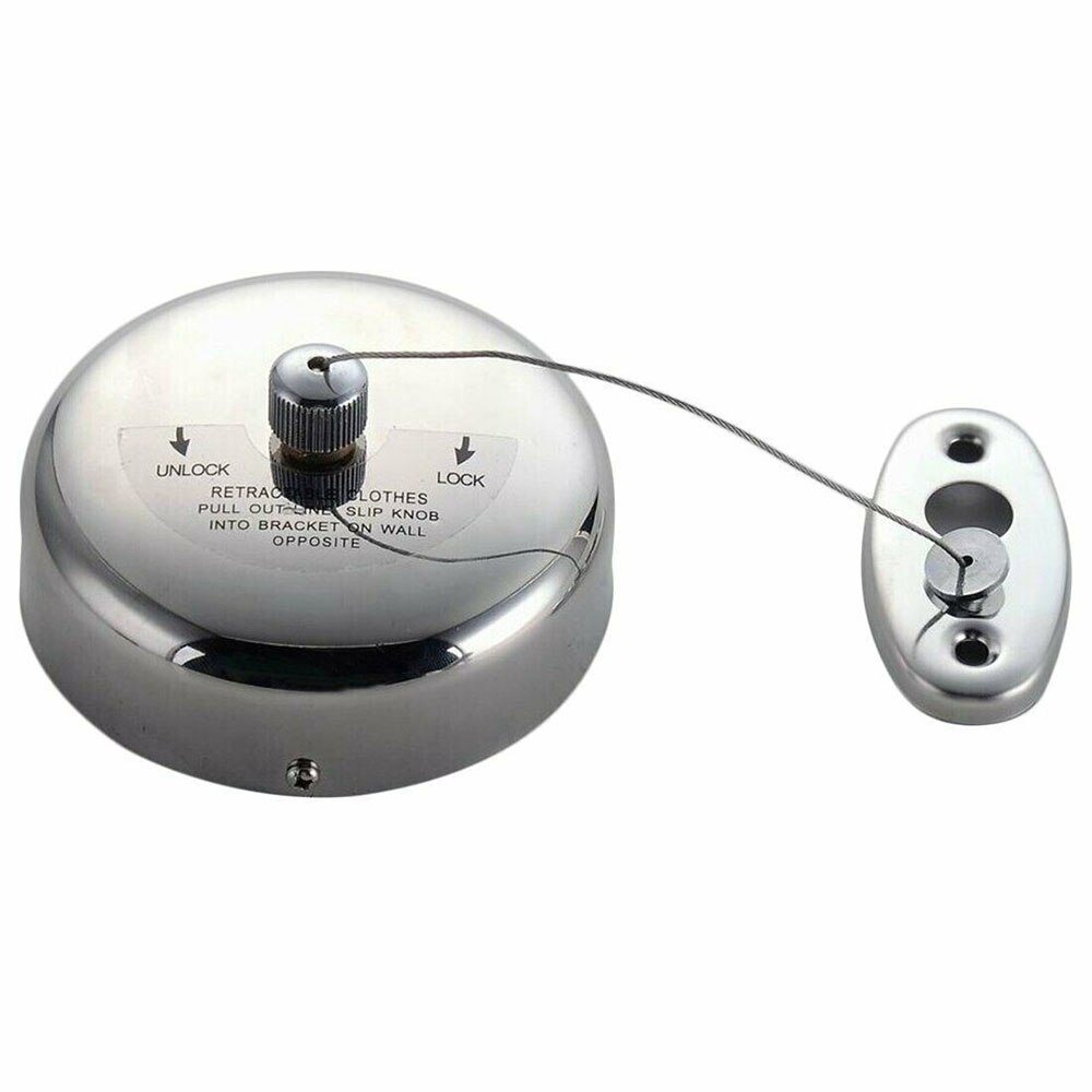 INTBUYING Retractable Single Clothes Line SUS304 Clothes Dryer Laundry for Indoor Outdoor 9.2 feets