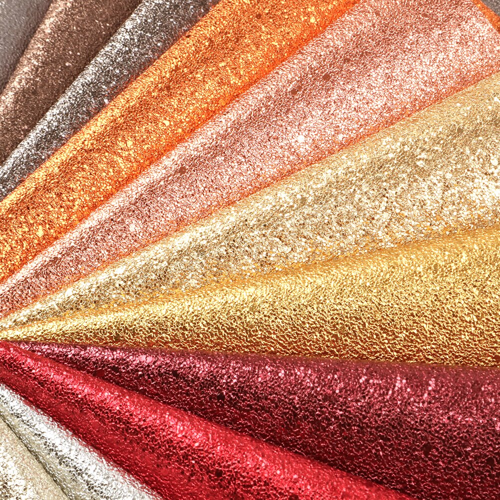 Tinta unita Faux pelle sintetica lamiera Glitter vinile 20*33cm per copertina del libro archi fai da te materiale fatto a mano, 1Yc22713
