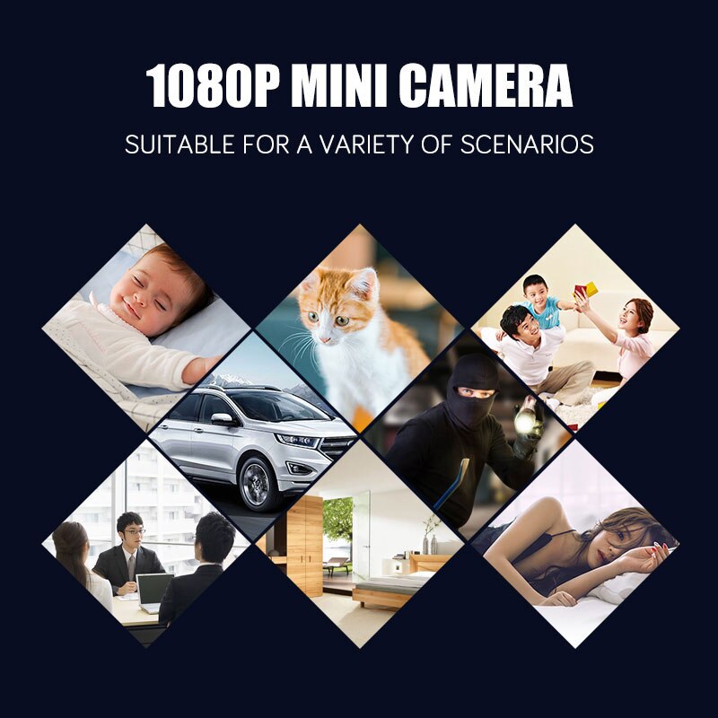 Mini caméra Portable WiFi caméra extérieure/maison Micro voix Surveillance vidéo sans fil 1080P DVR caméra de nuit
