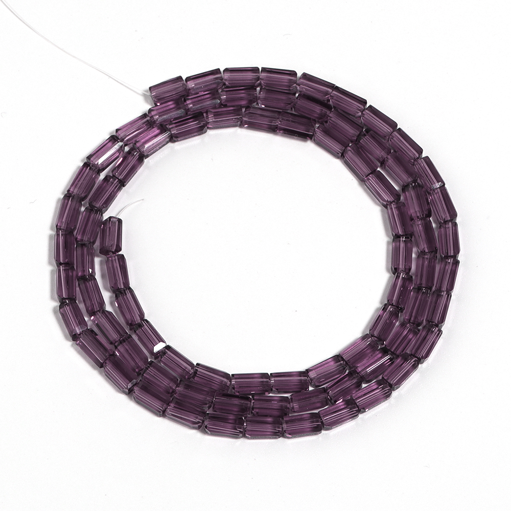 1 hebra de cuentas de cristal rectangulares, cuentas sueltas coloridas para fabricación de joyería, pulseras DIY, accesorios para collares hechos a mano