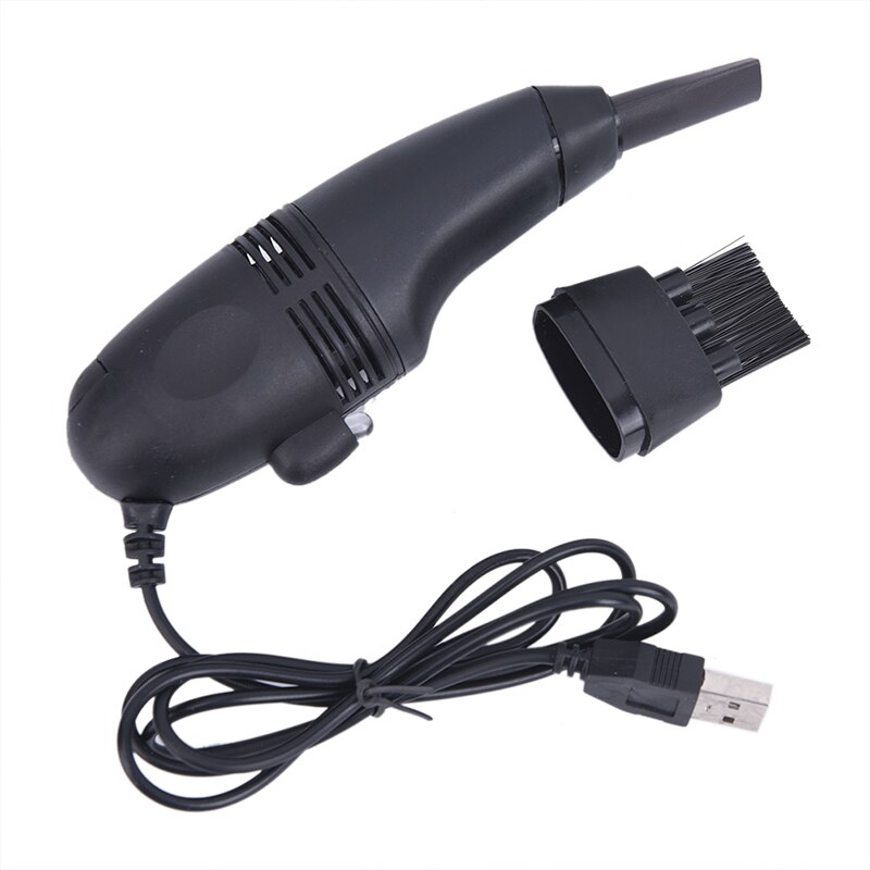 1 limpiador de PC multifuncional USB, limpiador de portátil para coche, juego de herramientas de limpieza para quitar el polvo, cepillo para hogar y oficina: Black