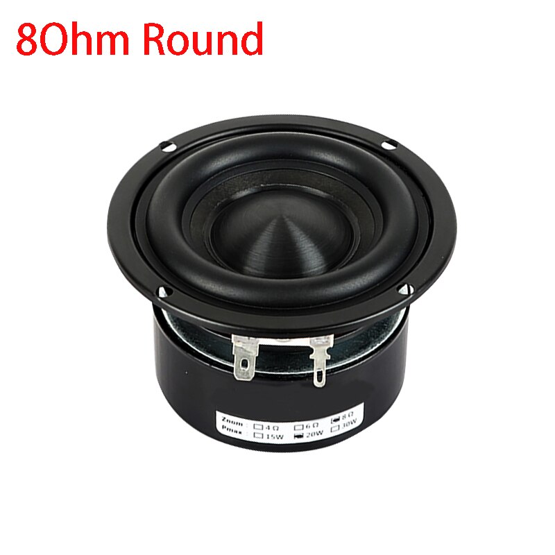 Haut-parleur de caisson de basses 3 pouces, 4, 8ohm, 25W, HIFI, pour Home cinéma, Audio, DIY, accessoire 1 pièce: Round 8ohm speaker