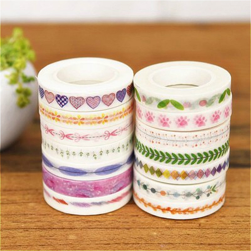 1piece Cartoon Washi Tape Scrapbooking DIY Label High Delicate Pretty Sticker Masking Tape School Office Supply