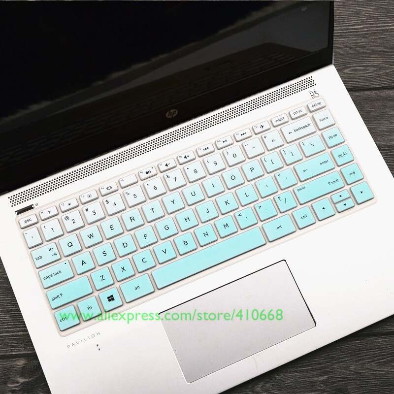 Housse de protection de clavier en Silicone pour ordinateur portable HP Pavilion x360, avec écran tactile 2 en 1, 14 pouces, 14M-BA011DX 14M-BA013DX 360: Gradual Skyblue