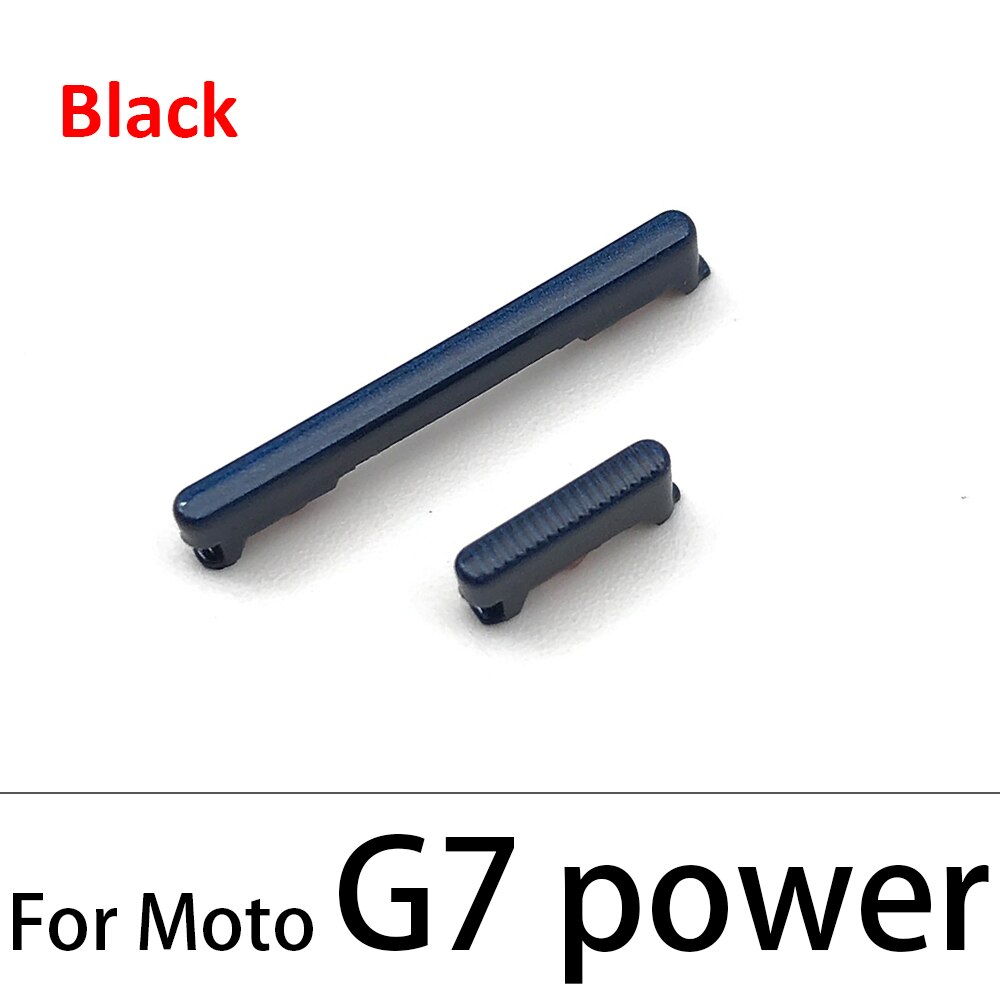 Botones de volumen para Motorola Moto G4 G6 G7 Play Plus, piezas de carcasa, Power One Vision One Action, novedad: G7 Power Black