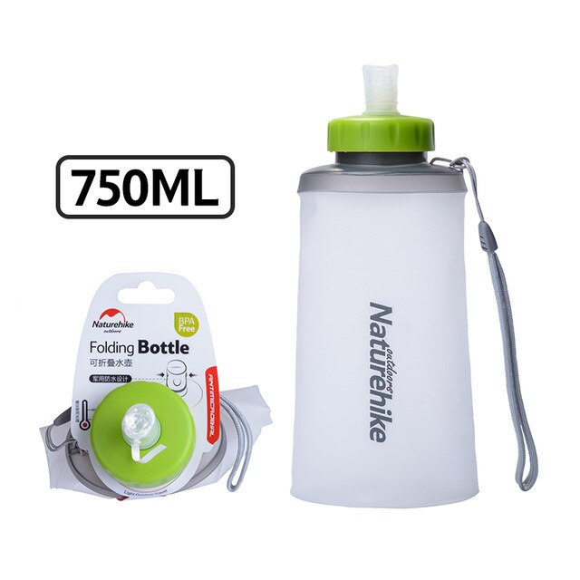 Naturehike 500ml 750ml di sport Pieghevole Pieghevole Morbido Pallone Sacchetto di Acqua Bottiglia di Acqua Della Tazza Bollitore sacchetto Della Vescica dell'acqua di Idratazione pacchetto borsa: 750ml bianca