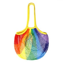 Bunte Frauen Net Tasche Große Kapazität Tote tasche Mesh Einkaufstasche Reusable String Obst Lagerung Handtasche Shop Einkaufstasche Tasche