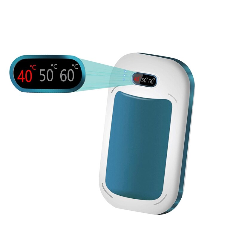 Hands 7800MAh USB Power Bank＆Flashlight Heater for Camping Warmer: Blue