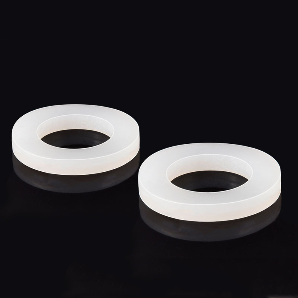 Juntas planas de goma de silicona de grado alimenticio, 10 piezas, 18mm diámetro exterior-40mm, juntas tóricas blancas de sellado