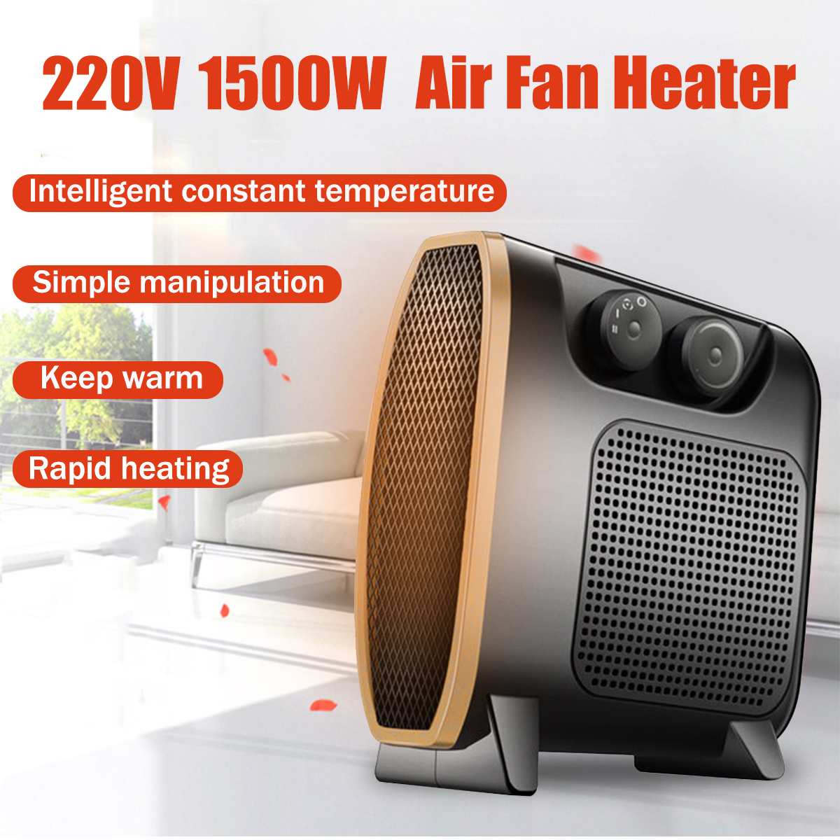 220v 1500w bærbar mini elektrisk varmelegeme elektrisk varmelegeme ventilator luftvarmer lydløs hjemmekontor varmelegeme luftkøler praktisk