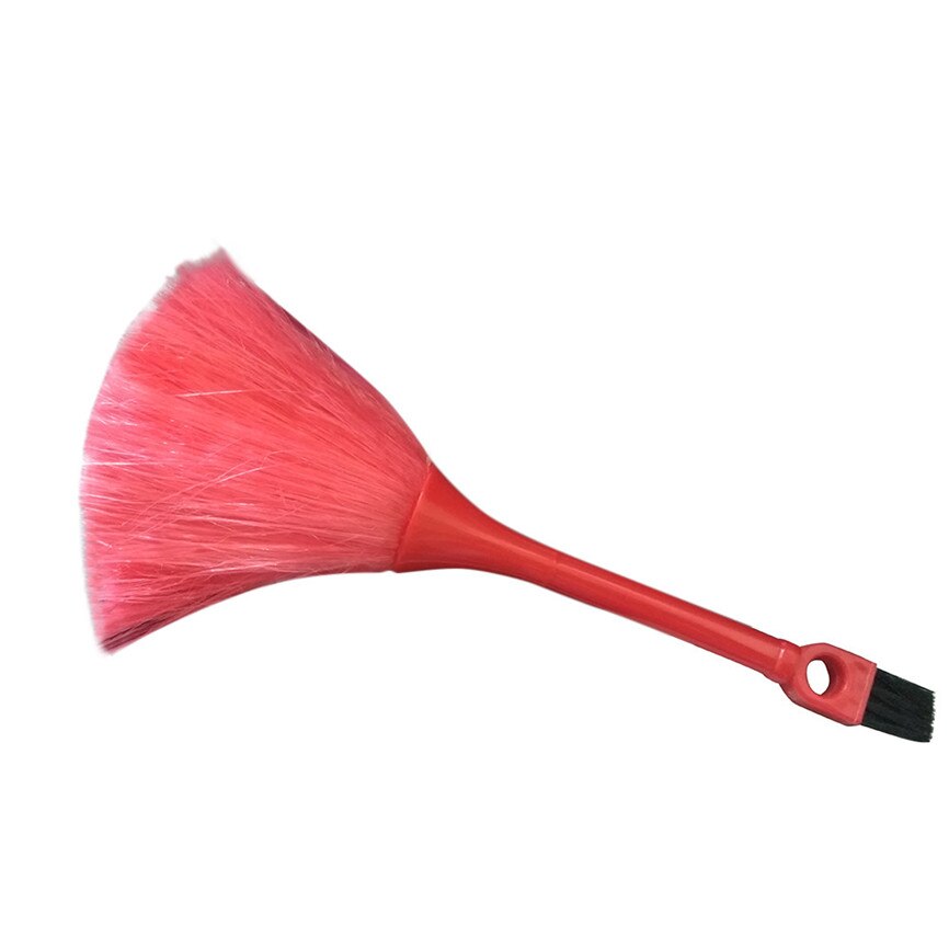 Multi-Function Mini Keyboard Vehicle Anti-Static Dust Brush Desktop Sweeper Cleaning Home Dusting Brush May#5: Red