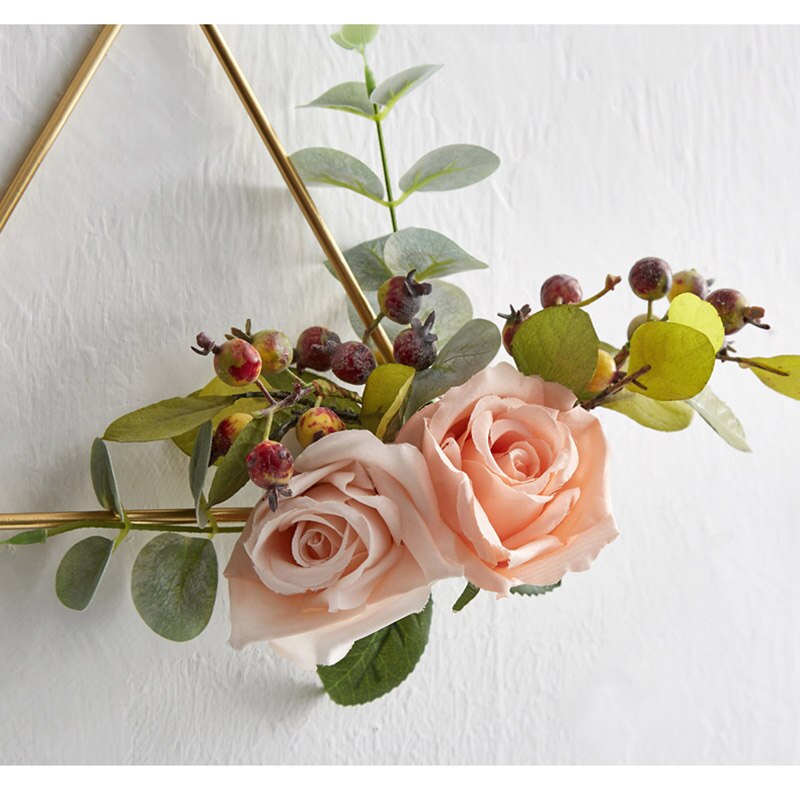 DIY Kranz Blume Ring Gestell Für Heimat Tür Party Ornament Gold Metall Traum Fänger Ring Hochzeit Blumen Haken Hängen Dekoration