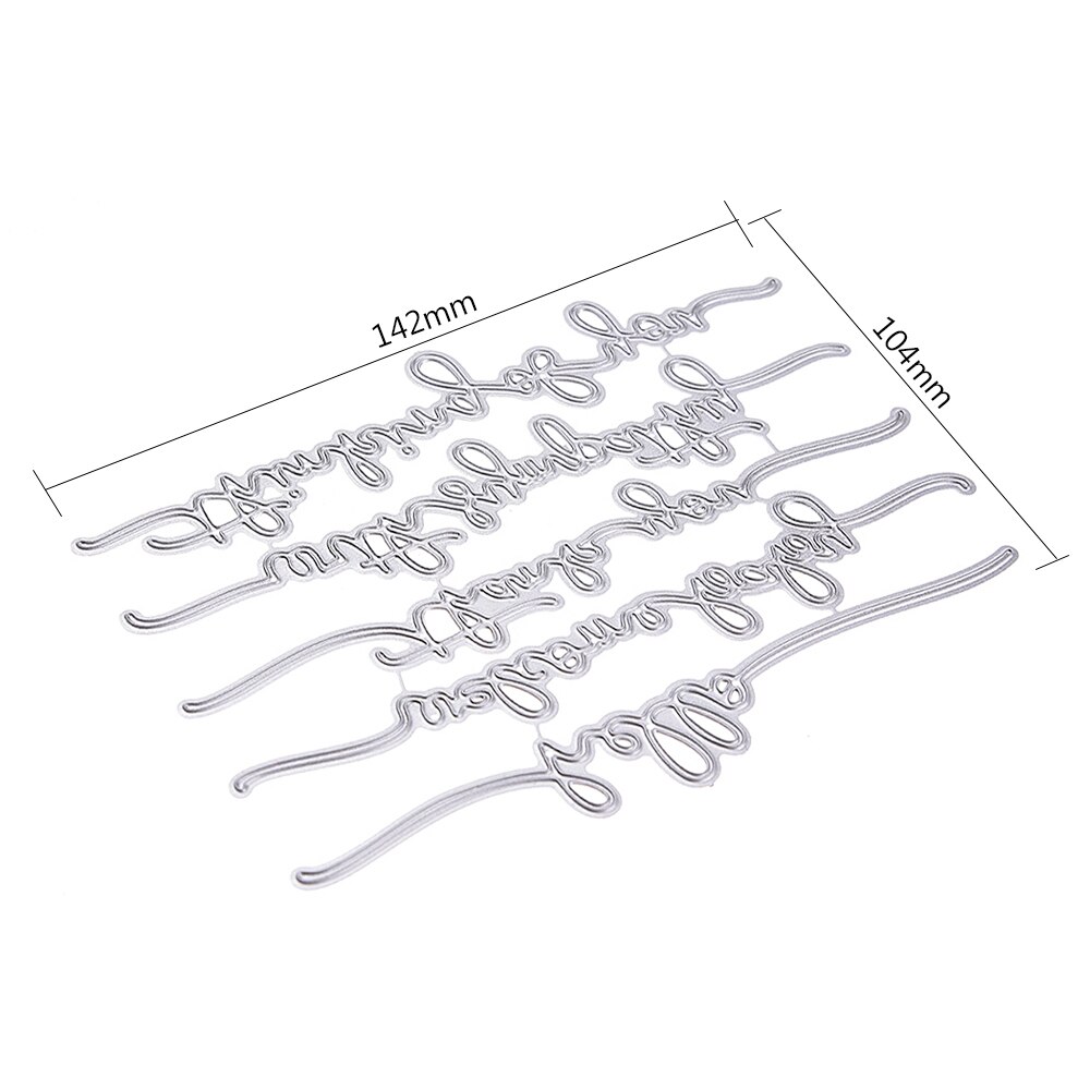 Metal Cutting Dies Photo Greeting Card Making Dies Scrapbooking Words Stencils Die Cuts Album Paper Art Card Embossing