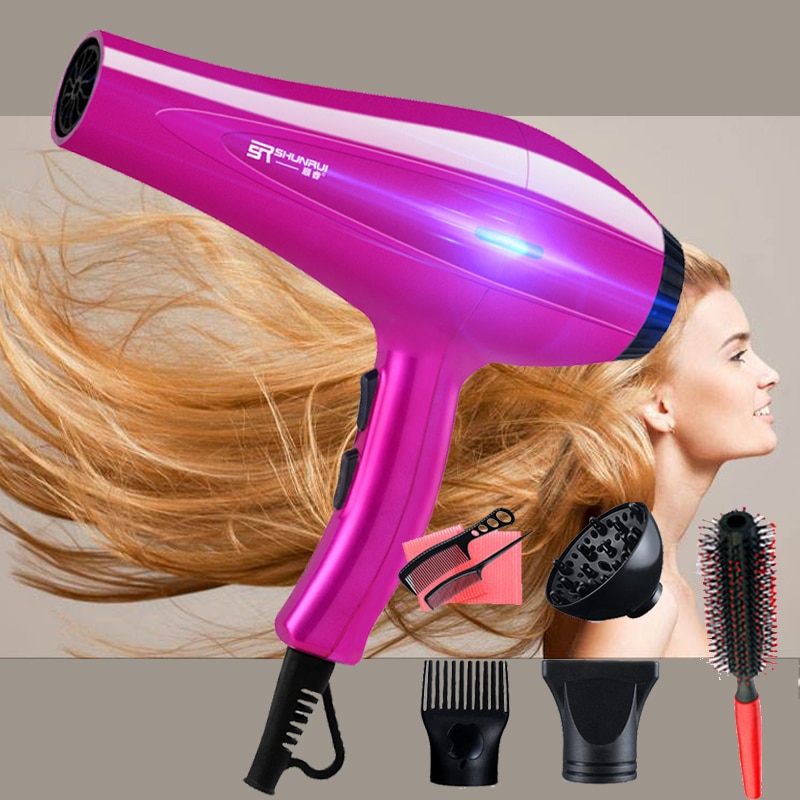Hair Dryer with Nozzles /cold Air Blow Dryer for High Power Blowdryer Household Dryer Hair Tool 220-240V 40D