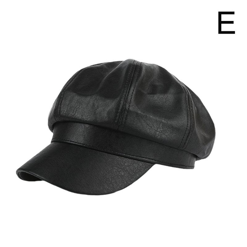 Beret Chain Navy Hat Octagonal Hat Women&#39;s Autumn And Winter Flat Top Navy Hat British Retro Newsboy Hat Baseball Cap: 5