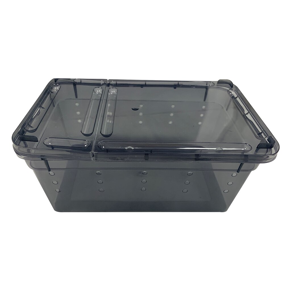 Plastic Box Insect Reptile Transport Breeding Live Food Feeding Box Black