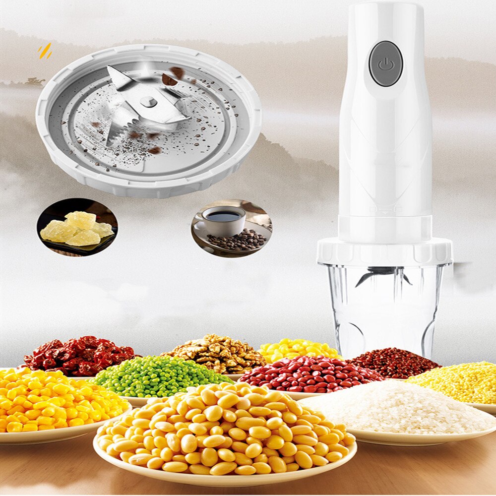 4 in 1 rustfri stål elektrisk blender nedsænkning babymad mixer køkken grøntsagskødkværn hakker bærbart piskeris