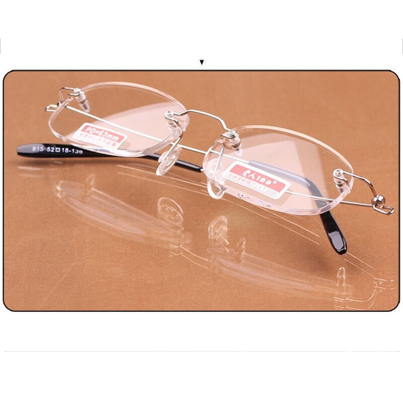 Top Grade Ultralight Frameless Reading Glasses Unisex High-Definition Rimless glasses Best-selling