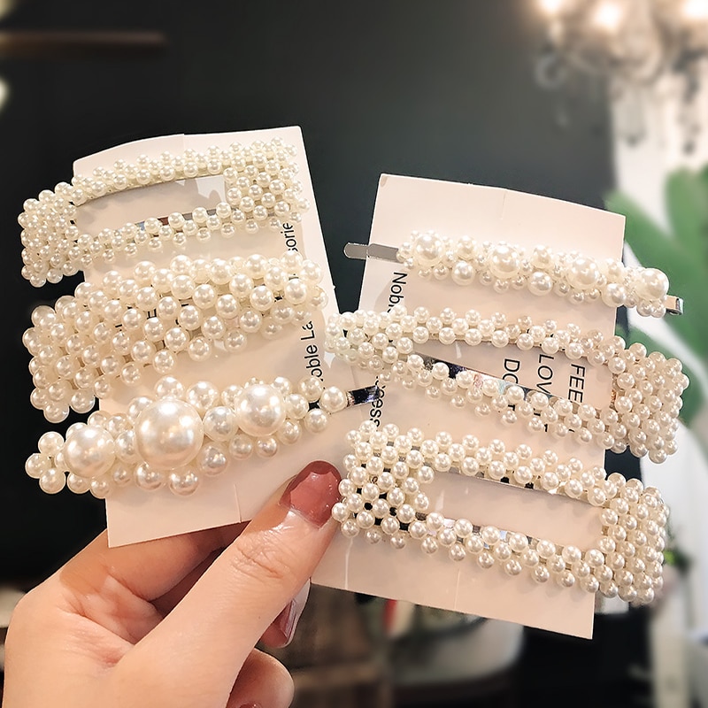 2 stk/sett perleimiterte perler hårspenne hårspenne håndlaget perleblomststift hårnål til jenter hårstylingtilbehør