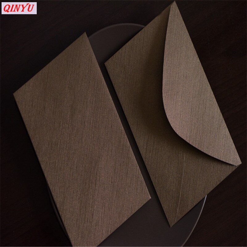 10Pcs 13*20cm Retro Gekleurde Blanco Papier Enveloppen Bruiloft Uitnodiging Wenskaarten zakelijke uitnodiging envelop 6z: Brown