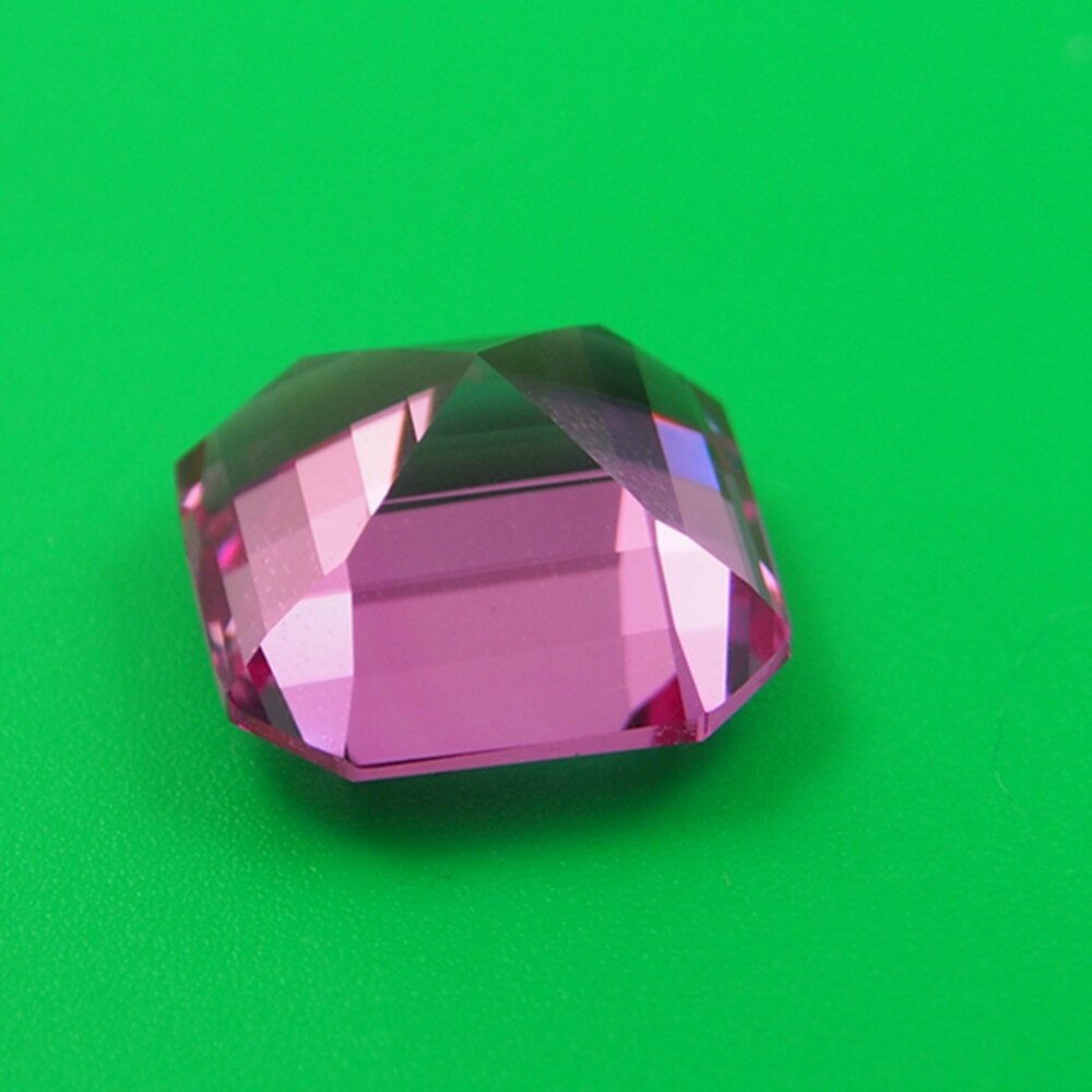 Bague en saphir rose de laboratoire de supérieure, 15x15mm, 1 pièce/lot, 20 carat, pierre précieuse en vrac pour la fabrication de bagues BIY