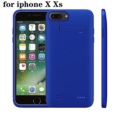 10000mah Power bank case For iPhone 6 6s 7 plus case Battery Charger Case For iPhone X XS XR 11 Pro Power Bank Charging Case: Blue for iphone x xs