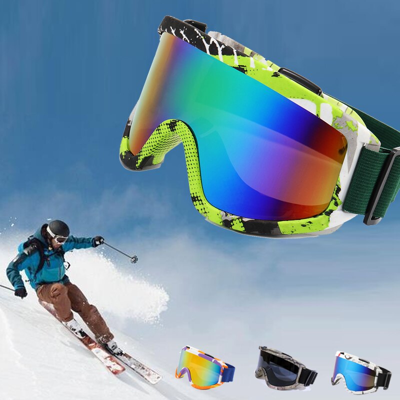 Gafas de sol de esquí con protección UV400 para hombre y mujer, lentes coloridas anticolisión para motocicleta, todoterreno, juego de guerra, espejo de nieve, 8 colores