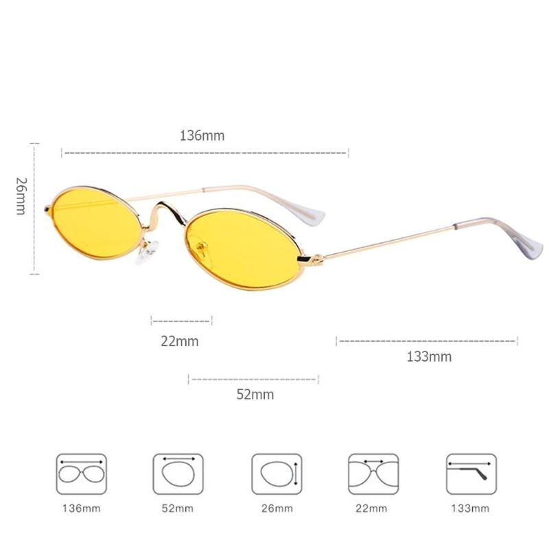 Retro Ronde Zonnebril Voor Vrouwen Mannen Kleine Ovale Aluminium Frame Zomer Stijl Unisex Zonnebril Vrouwelijke Mannelijke Kerstcadeau