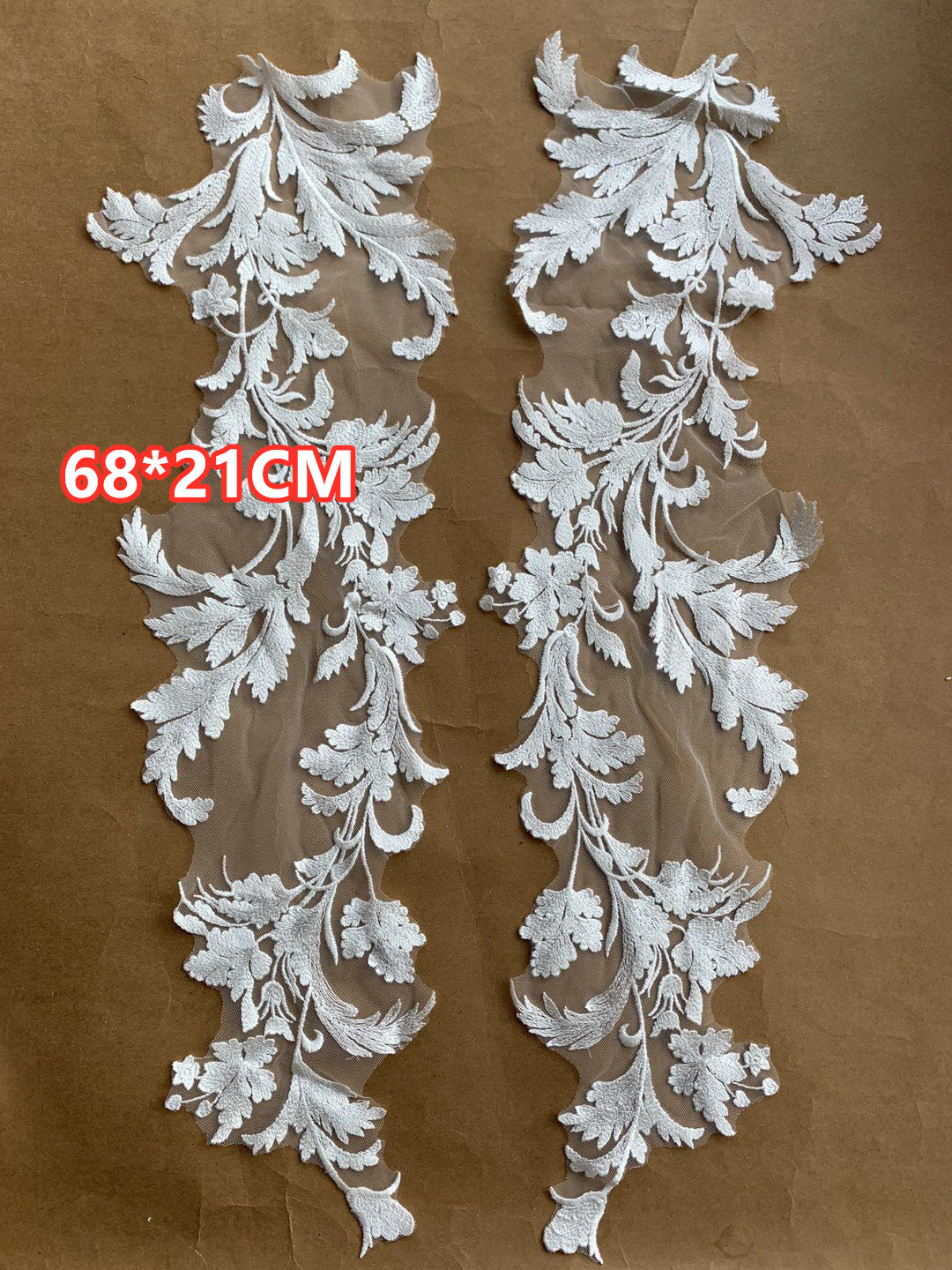 Zwart rood ivoor rayon katoenen draad kant spiegelbloemen bruiloft kant bloemen applicatie patch  rs2736: Antiek Zilver