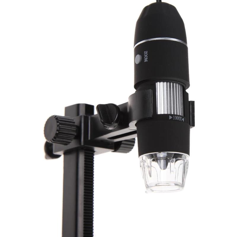 Microscopio Digital USB 1000X 800X 8 LED 2MP, endoscopio electrónico con Zoom, lupa de cámara + soporte de elevación, herramientas
