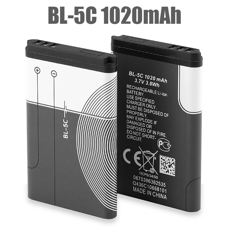 BL 5C BL5C BL-5C 3.7V Lithium-polymeer Telefoon Batterij Voor Nokia 1100 1110 1200 1208 1280 2600 2700 3100 3110 5130 6230 1600