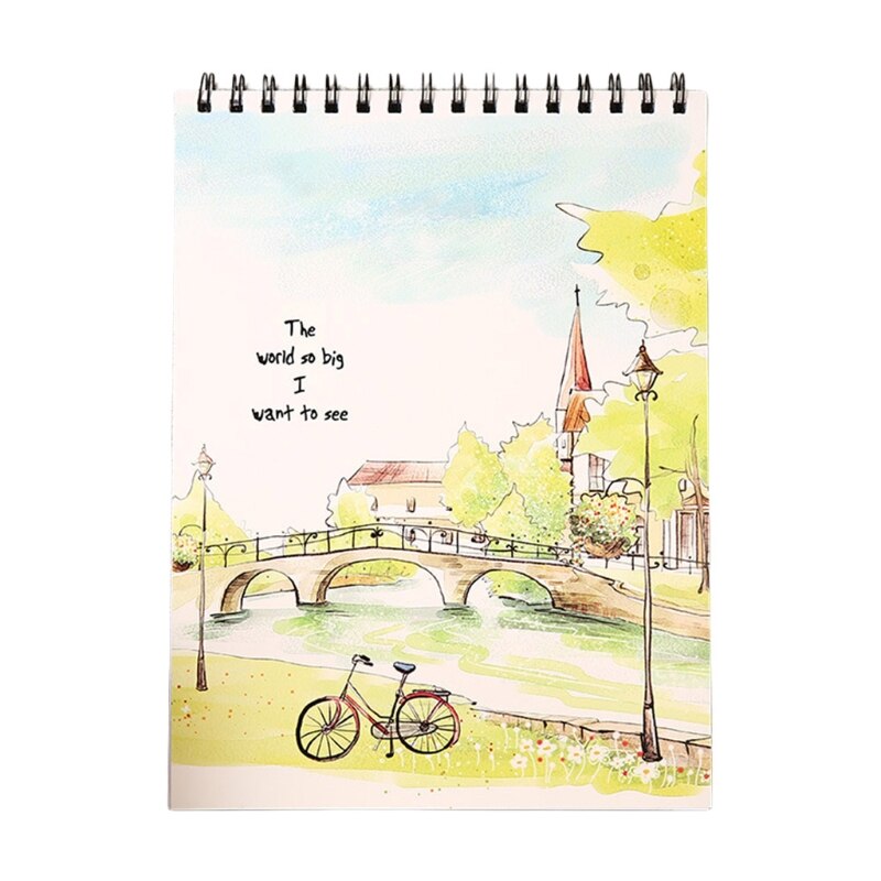 Bloc-notes A4 pour croquis, 40 feuilles de papier, aquarelle, carnet de croquis, peinture artistique, dessin, Journal intime, carnet de notes, fournitures scolaires pour artistes: FB