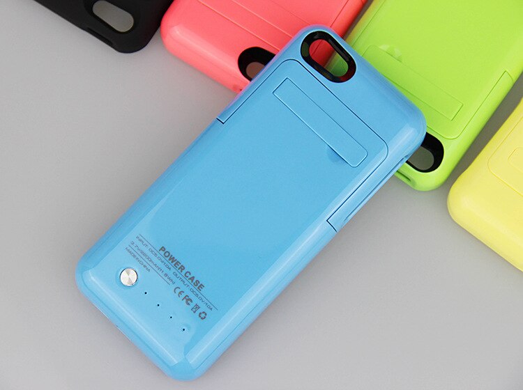 Voor iphone 5 5 s 2200 mAh Oplaadbare Externe Batterij Opladen Case batterij Voor Apple Iphone 5/Iphone 5 S: Blauw