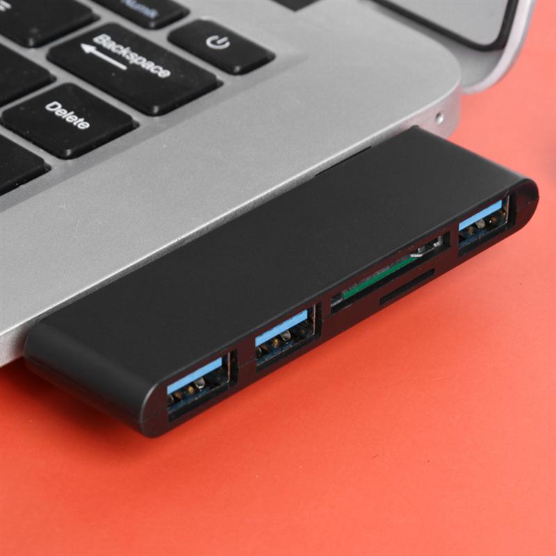 Adapter for bærbar pc usb 3.0 hub ekstern 5 porter adapter splitter 3 usb utvider sd tf kortleser datamaskin tilbehør