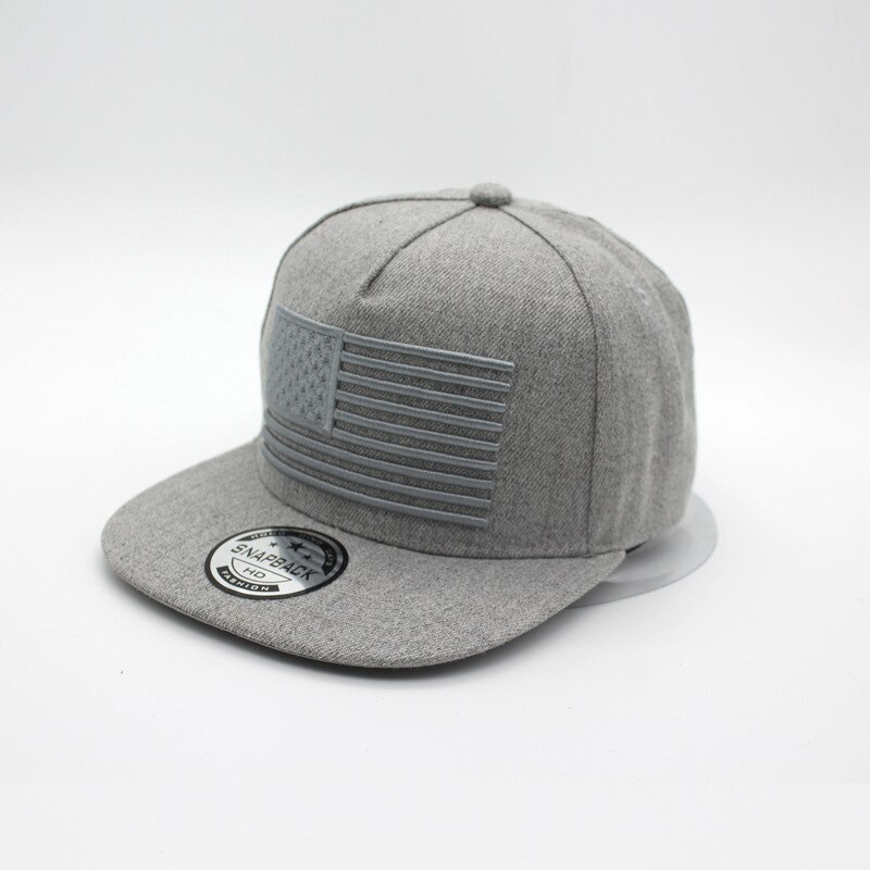 Di alta qualità 3D Bandiera Ricamo Protezione di Snapback per Gli Uomini di cotone regolabile cappelli Hip Hop Cappellini Da Baseball Ourdoor Freddo cappello di Street dance: gray