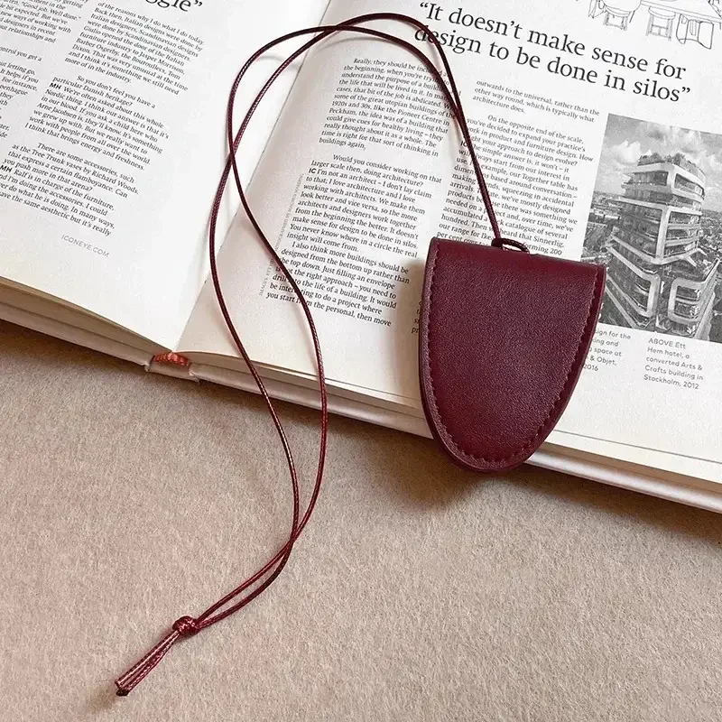 Brillen opbergtas hanger unisex lederen hoes zonnebril sleutelhoes doos ketting lezen draagbare kleurrijke tas ketting: Plating Pistool
