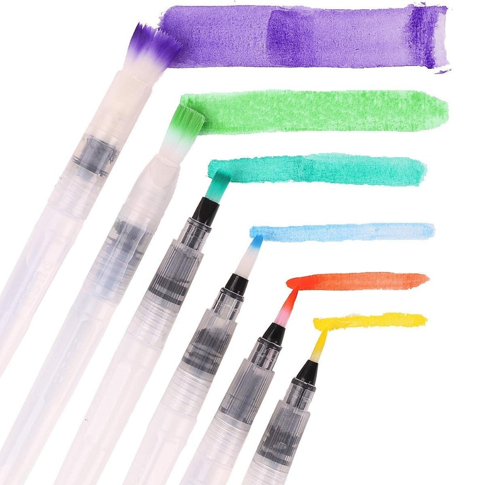 Vandfarvning malerpenselpenne markører genopfyldelige assorterede børstespidser til akvarelmaling af akrylmaling