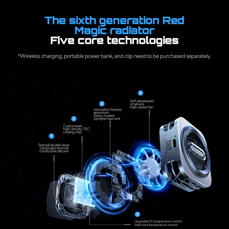 RedMagic Cooler 6 Pro radiador magnético Ice FunCooler LED 30W Semiconductor disipación de calor refrigeración para juegos teléfono IPhone