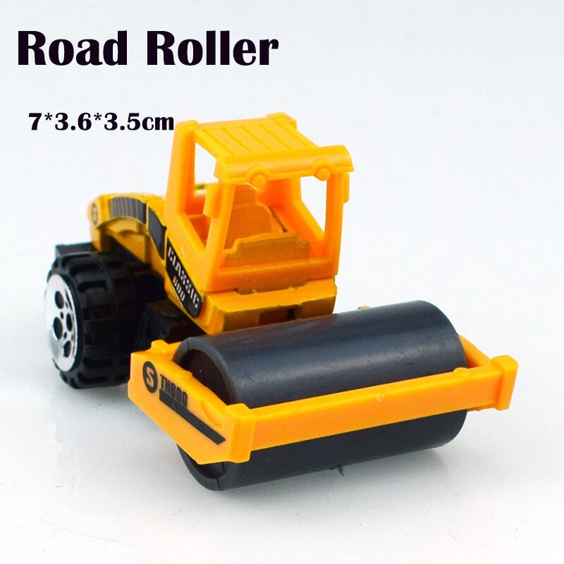 16 Stijlen Mini Techniek Legering Auto Tractor Diecasts Voertuig Speelgoed Dump Truck Model Klassieke Speelgoed Auto 'S Voor Kinderen Jongen Kids: Road roller