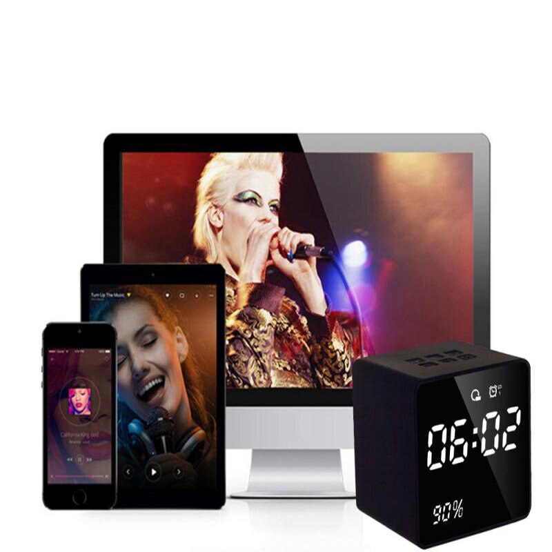 Multifunction LED Digital Alarm Clock Bluetooth Speaker with FM Radio AUX TF USB Music Player Handsfree With Mic