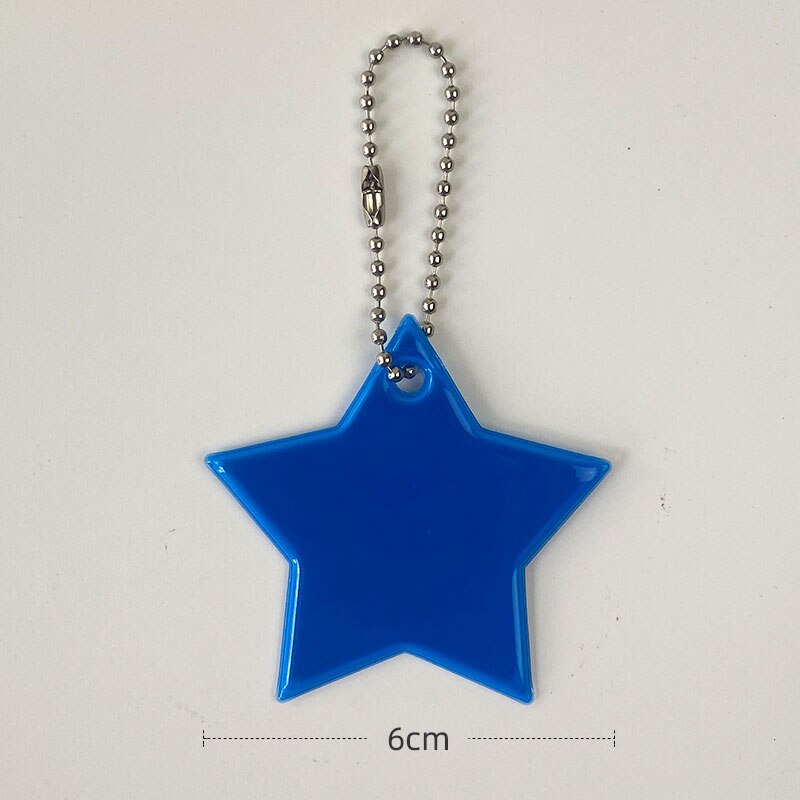 Meilite 500 stearinlys stjerne vedhæng charme taske tilbehør reflekterende nøgleringe til brug i trafiksikkerhed