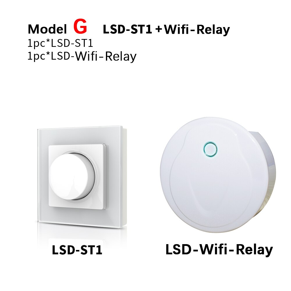 Triac Dimmer LED 220V EU 230V 110V AC Wireless RF Dimmable Knob Light Switch With 2.4G Remote Controller Dimmer for LED Lamps: Model G