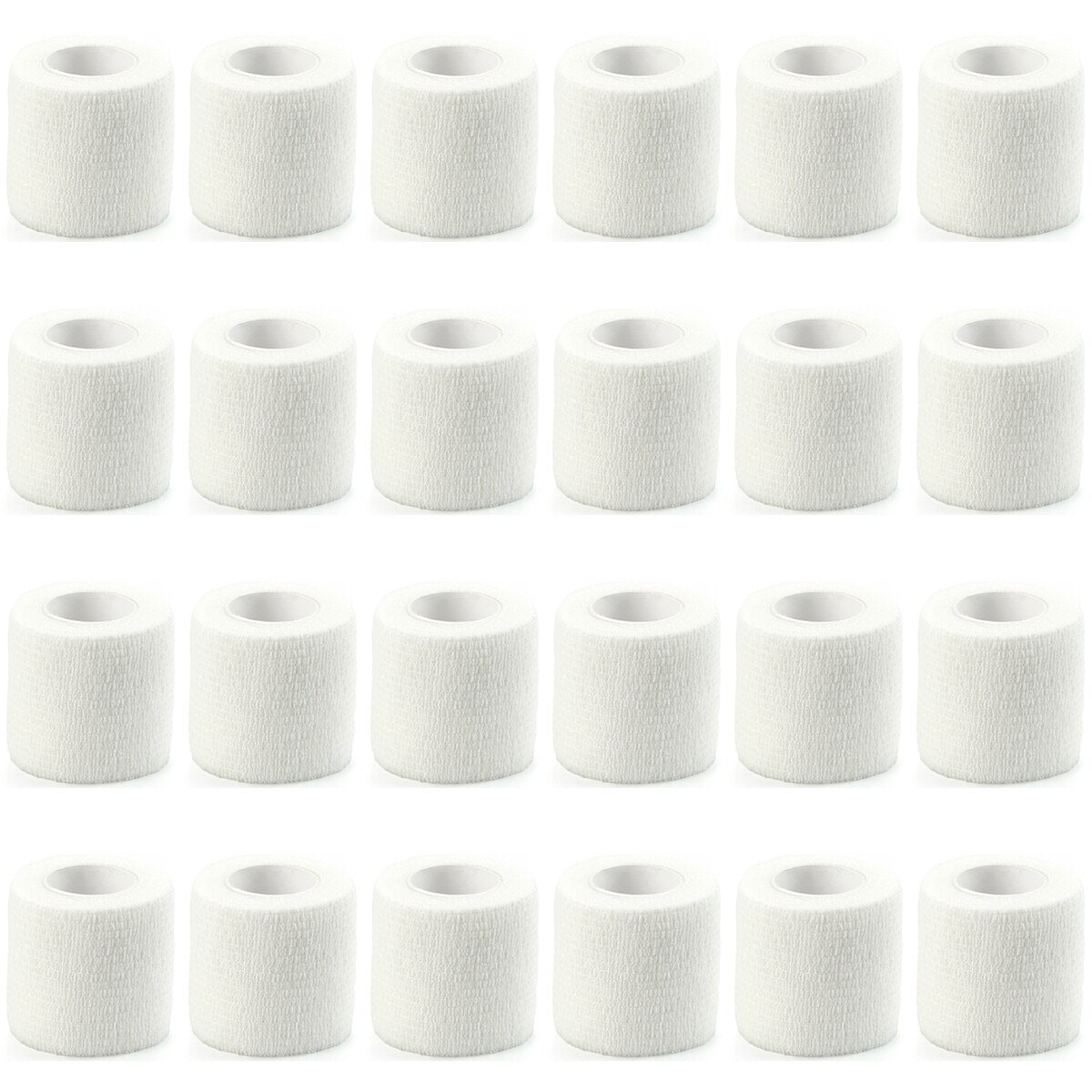 24 rolls Self Adhesive Bandage Wrap Cohesive Bandage Sports Tape Vet Wrap: White